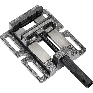 Bohrmaschinenschraubstock mit 125 mm Backenbreite und Spannweite